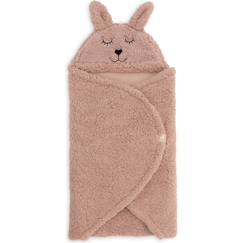 Linge de maison et décoration-Linge de lit bébé-Couverture nomade bunny nougat (100 x 105 cm)