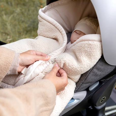 Nid d'ange biside ouatiné hiver  - teddy chaud Ficelle+Kaki+Muffin+Natural+Ocre 5 - vertbaudet enfant 