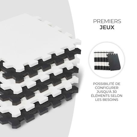 Tapis de jeu puzzle pour enfants - mousse douce et antidérapante Jaune+Noir 10 - vertbaudet enfant 