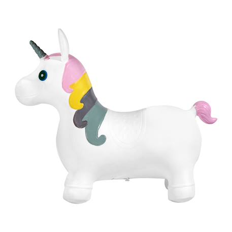 Animal sauteur gonflable Blanc - licorne+Gris - chien+Gris - poney+Gris clair - élan+Gris foncé - lapin+Noir - vache+Pistache - dino+Sable - hippo 5 - vertbaudet enfant 