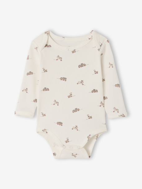 Lot 3 bodies bébé manches longue vert sauge 3 - vertbaudet enfant 