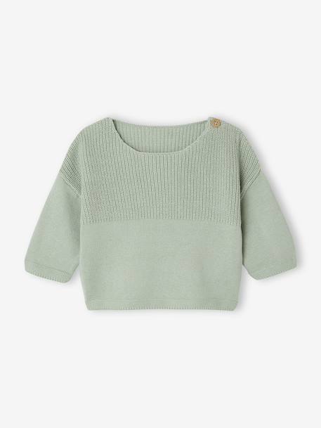 Ensemble bébé garçon tricot 3 pièces vert sauge 2 - vertbaudet enfant 