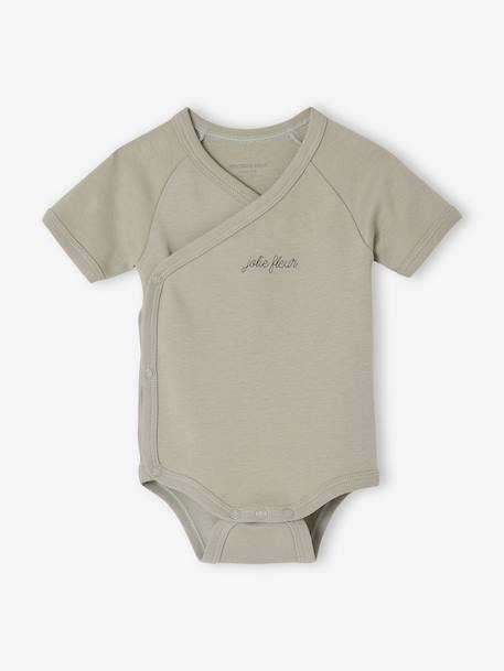 Lot 5 bodies manches courtes fleuris rose 3 - vertbaudet enfant 