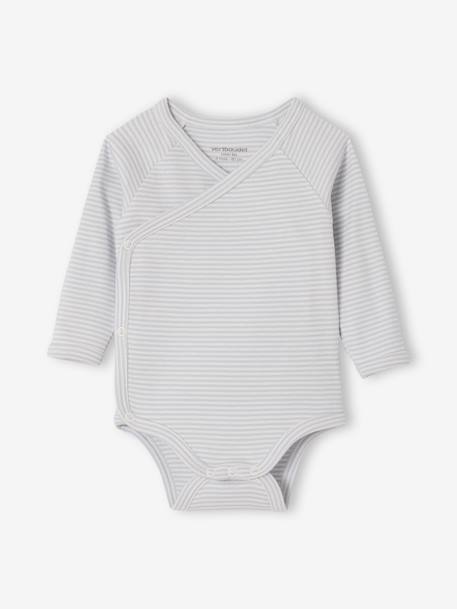 Lot 2 bodies bébé manches longues en coton bio bleu ciel 3 - vertbaudet enfant 