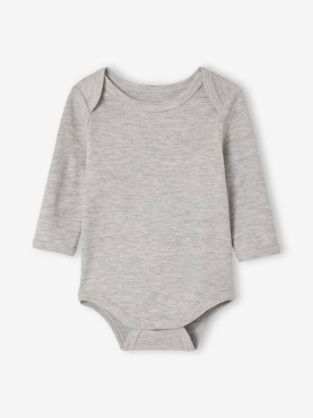 Lot 5 bodies manches longue Dinosaures kaki 6 - vertbaudet enfant 