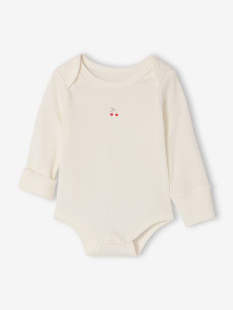 Lot bodies manches longues cerise rouge 4 - vertbaudet enfant 