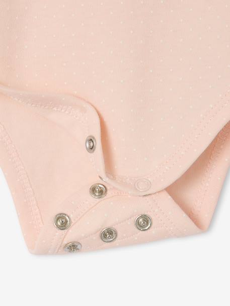 Lot 3 bodies bébé manches courtes rose pâle 6 - vertbaudet enfant 