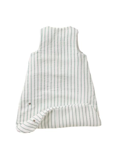 Gigoteuse été ouverture centrale personnalisable en gaze de coton RAYURE vert sauge 6 - vertbaudet enfant 