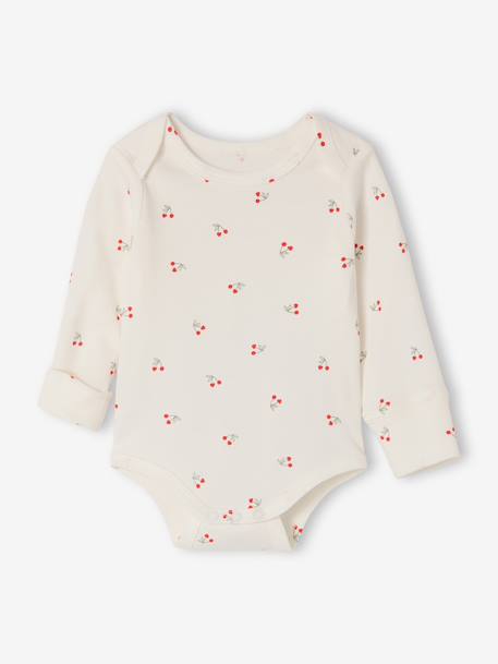 Lot bodies manches longues cerise rouge 2 - vertbaudet enfant 
