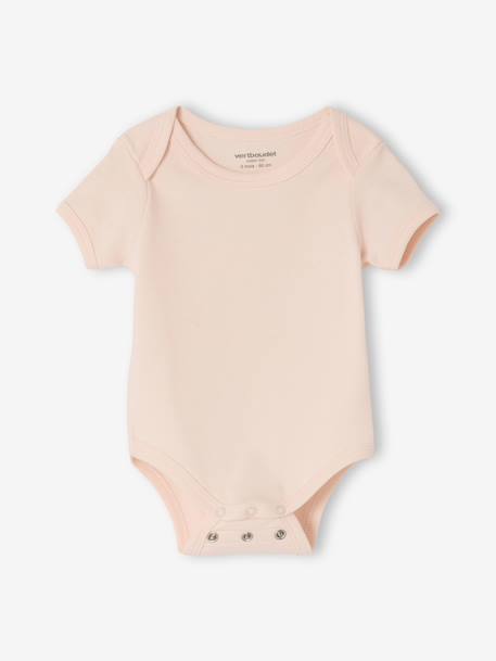 Lot 3 bodies bébé manches courtes rose pâle 4 - vertbaudet enfant 