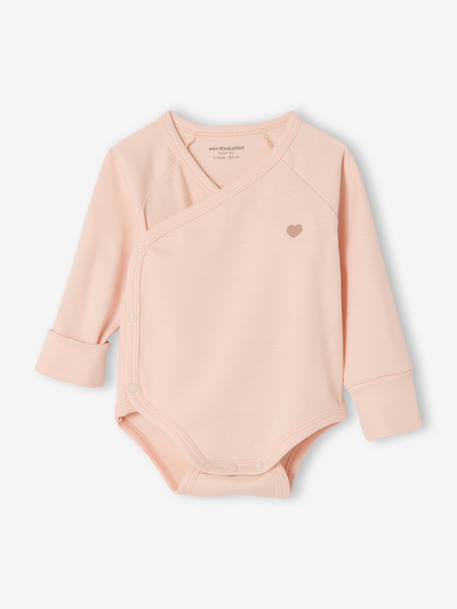 Lot 3 bodies naissance manches longues bois de rose 3 - vertbaudet enfant 