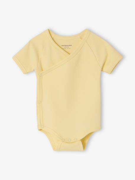 Lot 5 bodies manches courtes fleuris rose 5 - vertbaudet enfant 