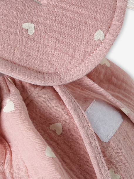 Sac à dos personnalisable en gaze de coton animation oreilles bleu nuit+léopard+multicolore+rose+rose poudré+vert sauge 20 - vertbaudet enfant 