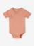 Lot 5 bodies manches courtes fleuris rose 6 - vertbaudet enfant 