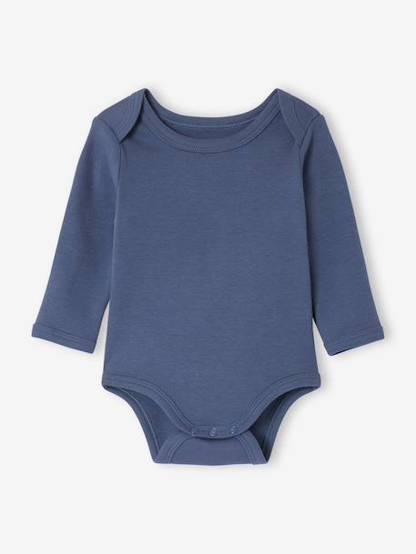 Lot 5 bodies manches longues baleine bleu 6 - vertbaudet enfant 