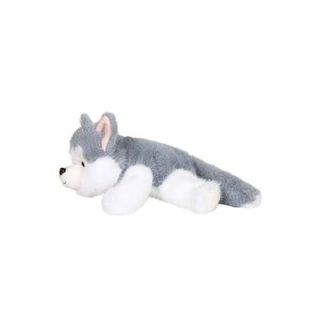 Peluche - peluche floppy choopy husky gris et blanc – 22 cm Gris 4 - vertbaudet enfant 