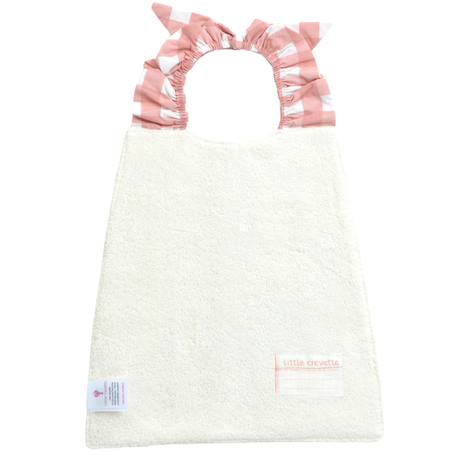 Bavoir élastiqué coton bio Vichy bois de rose 3 - vertbaudet enfant 