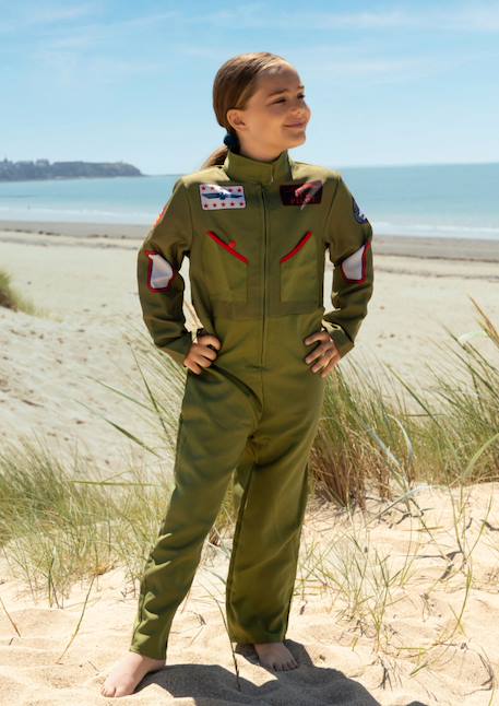 Déguisement pilote - fighter pilot Vert kaki 2 - vertbaudet enfant 