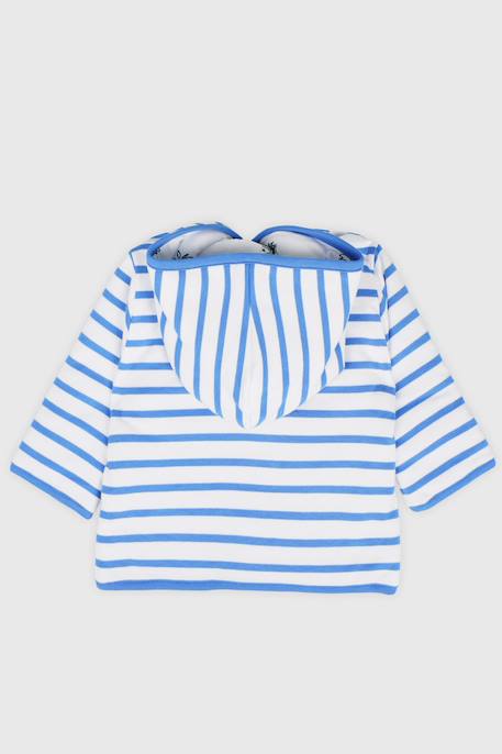 Veste matelassée réversible en coton bébé Blanc/blue saphir 2 - vertbaudet enfant 