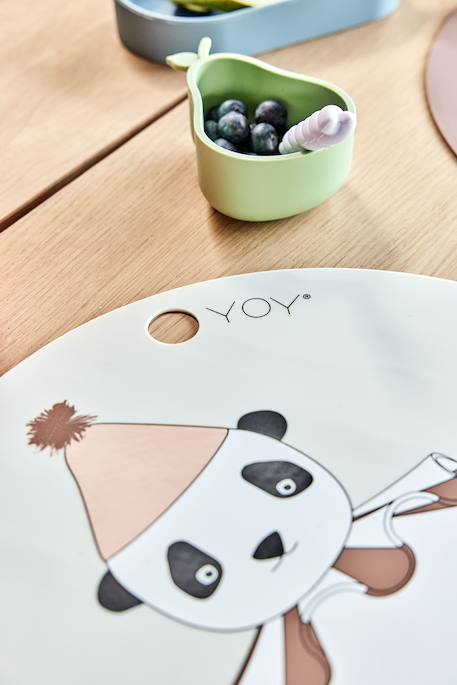 Set de table en sillicone Blanc+Rose 3 - vertbaudet enfant 
