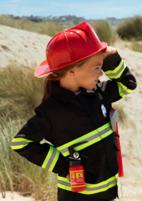 Déguisement nyc fire figther Noir, rouge 2 - vertbaudet enfant 
