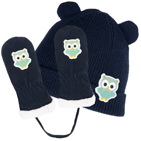 Moufle ultra doux, doublées fausse fourrure Marine 2 - vertbaudet enfant 
