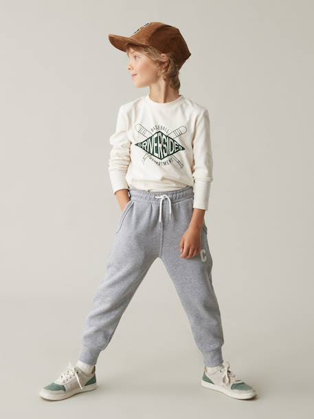 Pantalon de jogging garçon Gris chine 5 - vertbaudet enfant 