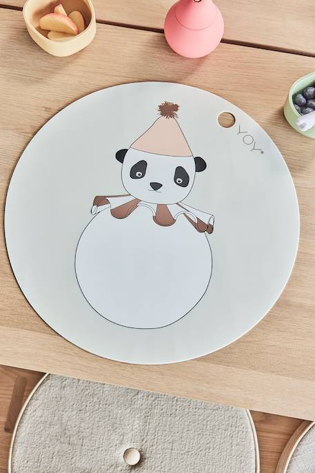 Set de table en sillicone Blanc+Rose 4 - vertbaudet enfant 