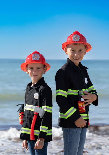 Déguisement nyc fire figther Noir, rouge 4 - vertbaudet enfant 