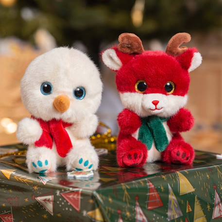 Peluche bonhomme de neige 13cm Blanc 4 - vertbaudet enfant 