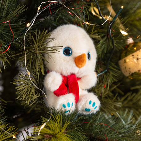 Peluche bonhomme de neige 13cm Blanc 3 - vertbaudet enfant 