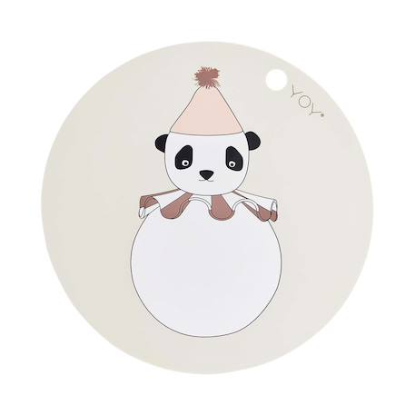 Set de table en sillicone Blanc+Rose 1 - vertbaudet enfant 