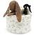 Panier de toilette olive bloom (18 cm) Blanc, vert, noir 2 - vertbaudet enfant 
