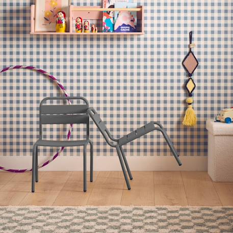 Lot de 2 chaises en métal pour enfant Anthracite+Jaune+Kaki 5 - vertbaudet enfant 