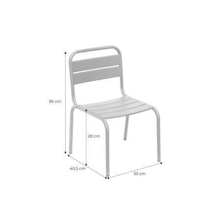 Lot de 2 chaises en métal pour enfant Anthracite+Jaune+Kaki 15 - vertbaudet enfant 