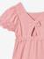 Combinaison fille en gaze de coton avec broderie blush+vert sauge 4 - vertbaudet enfant 