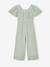 Combinaison fille en gaze de coton avec broderie blush+vert sauge 8 - vertbaudet enfant 