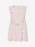 Robe fille imprimée manches volantées blanc imprimé+rose pâle+vert émeraude 1 - vertbaudet enfant 