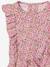 Robe fille imprimée manches volantées blanc imprimé+rose pâle+vert émeraude 6 - vertbaudet enfant 