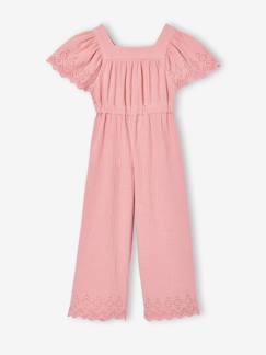 Combinaison fille en gaze de coton avec broderie  - vertbaudet enfant