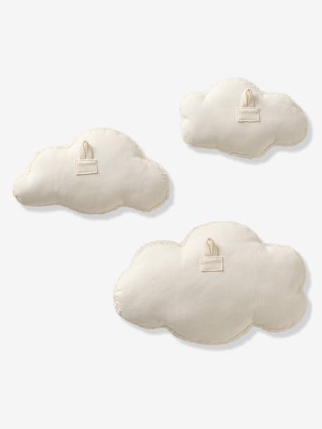 Lot 3 décorations murales nuages beige 3 - vertbaudet enfant 