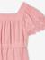 Combinaison fille en gaze de coton avec broderie blush+vert sauge 3 - vertbaudet enfant 
