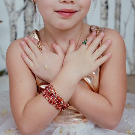 Set de 3 bracelets rubis rouge Rouge 6 - vertbaudet enfant 