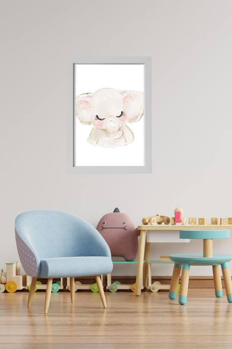 Cadre mural enfant éléphant Multi coloured 2 - vertbaudet enfant 