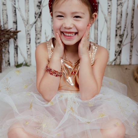 Set de 3 bracelets rubis rouge Rouge 3 - vertbaudet enfant 