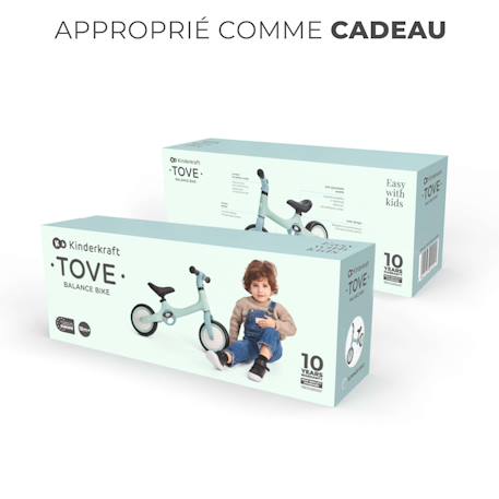 Draisienne TOVE Ultra Légère avec Selle Réglable, Roues EVA Increvables et Poignées de Transport Pratiques Beige+Menthe+Rosa 9 - vertbaudet enfant 