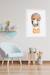 Cadre mural enfant zèbre ballon Multi coloured 2 - vertbaudet enfant 