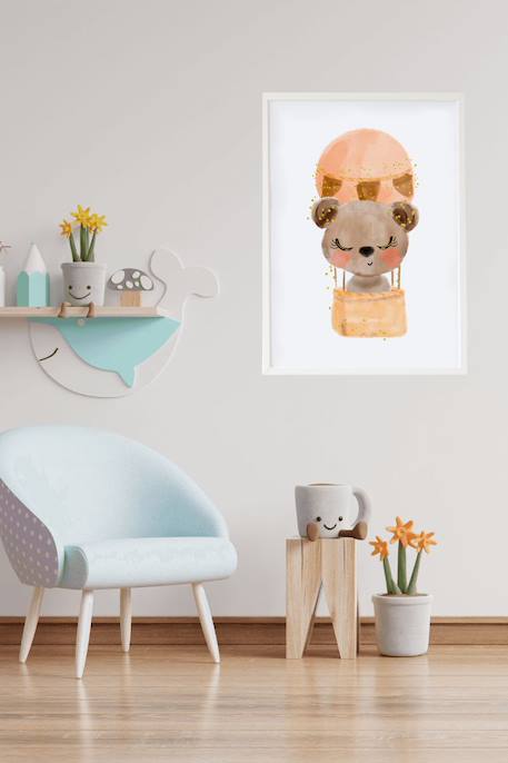 Cadre mural enfant ours ballon Multi coloured 2 - vertbaudet enfant 