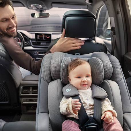 Siège auto i-size avec rotation 360°, sécurité renforcée nouveau tissu Beige+Gris+Noir 12 - vertbaudet enfant 