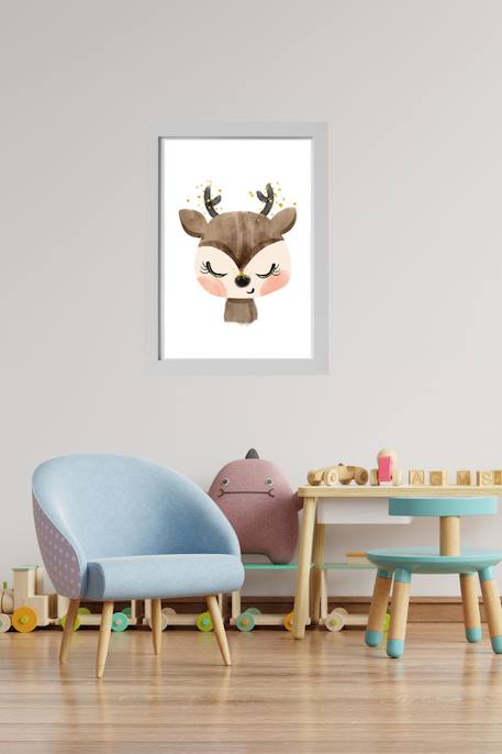 Cadre mural enfant cerf Multi coloured 2 - vertbaudet enfant 